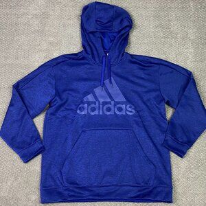 NWOT Adidas Team Issue Logo Hoodie Men's XL Blue Pullover Gym Training BQ8763